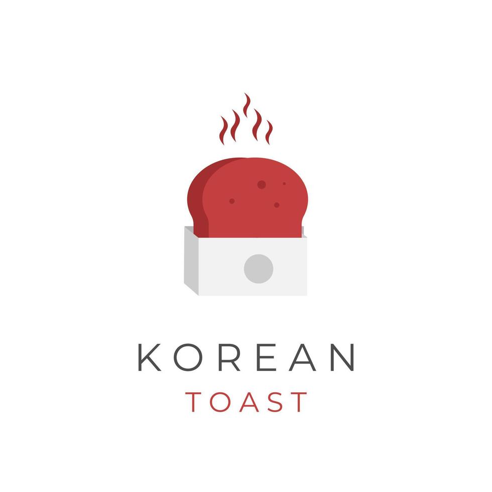 delicioso logotipo de tostadas coreanas calientes vector