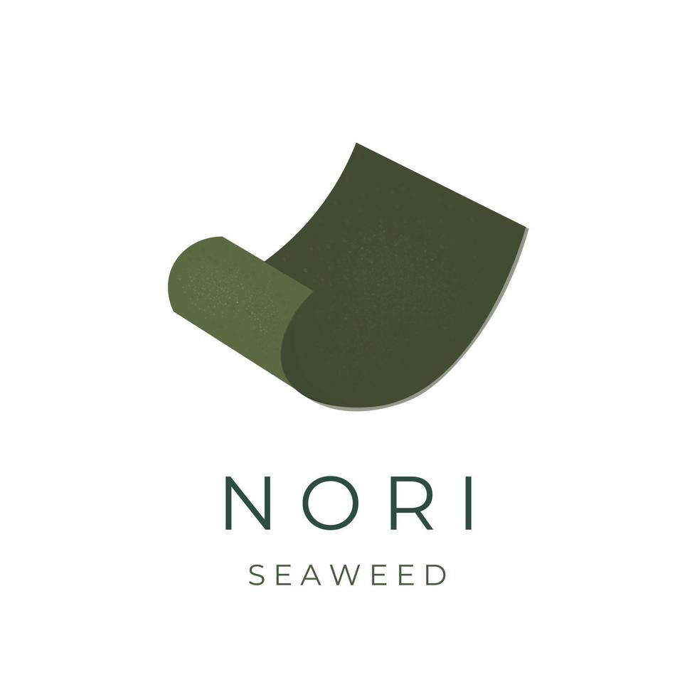 Seaweed Nori Sheet Illustration Logo vector