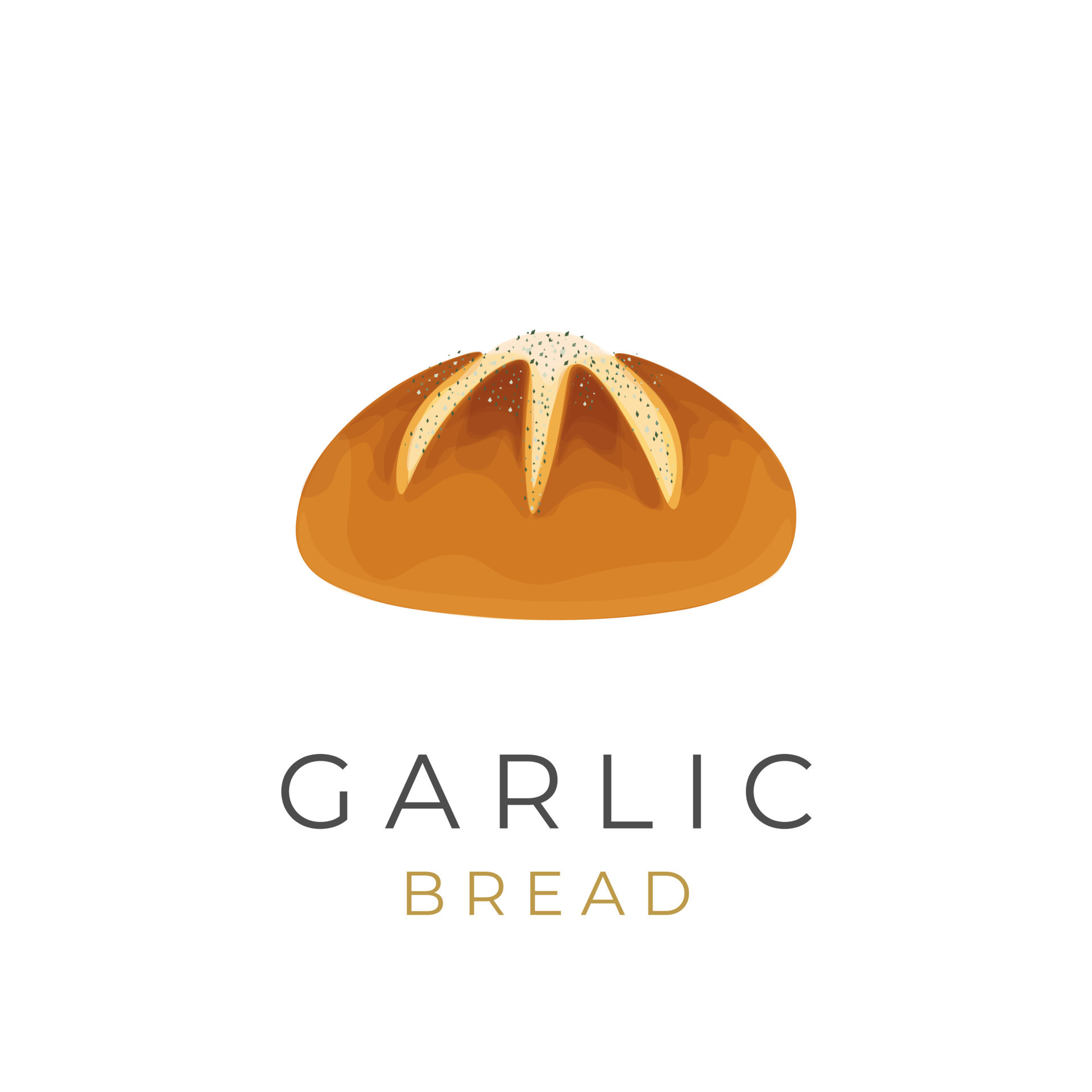Delicious Korean Garlic Bread Illustration Logo 15630439 Vector Art at