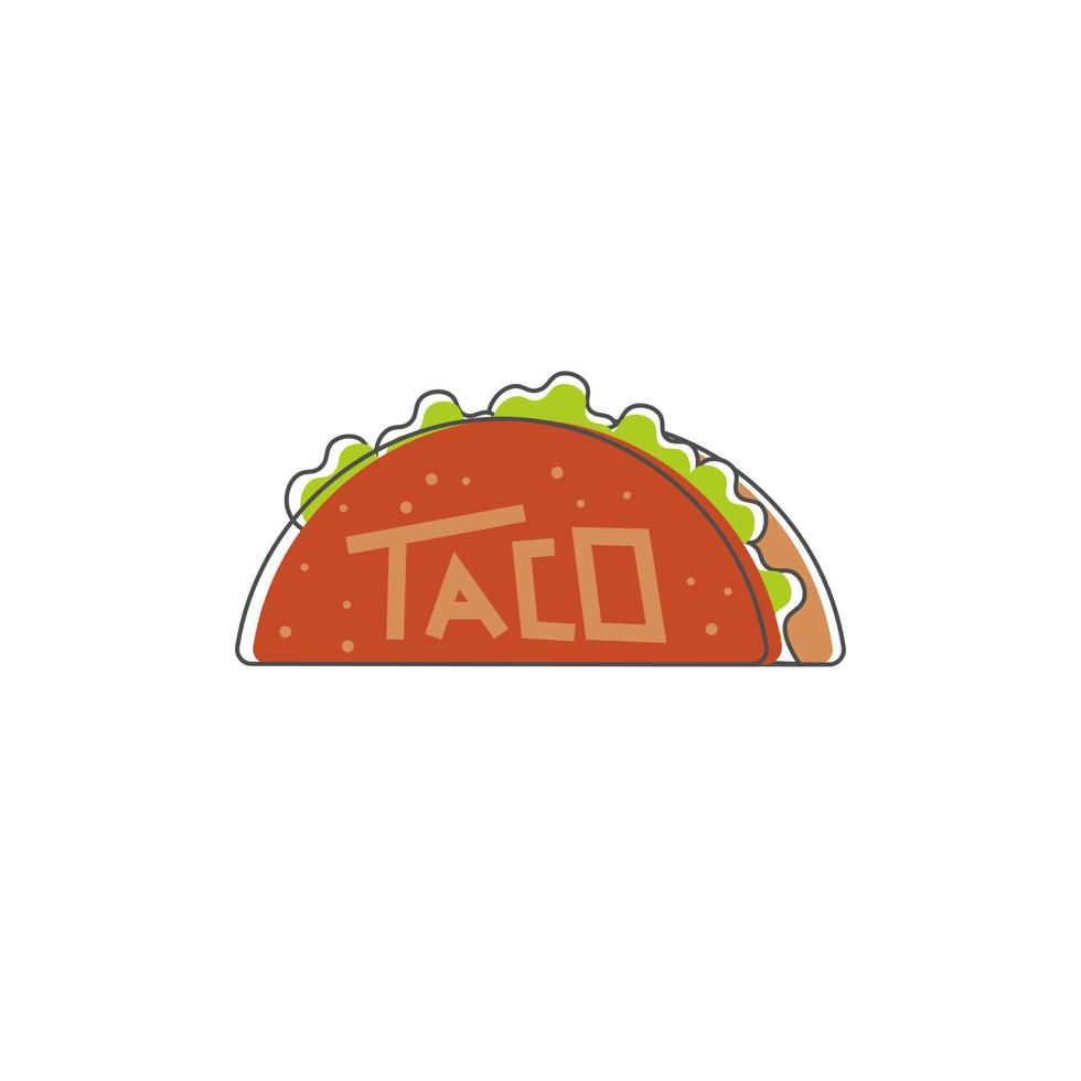 Simple And Unique Taco Logo vector