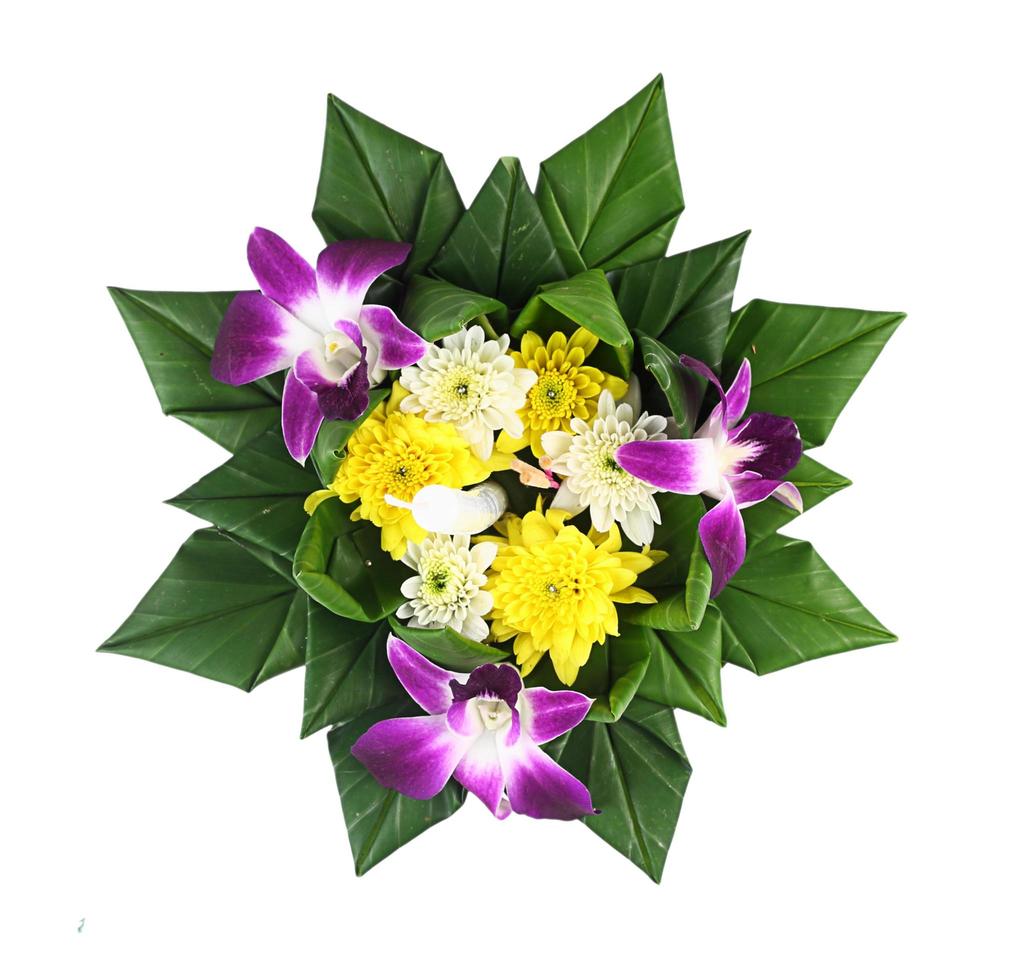 Loy Kratong Festival - Thai traditional culture- Kratong from banana leaves photo