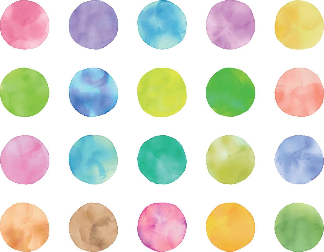 Watercolor vector gradation circles for icon