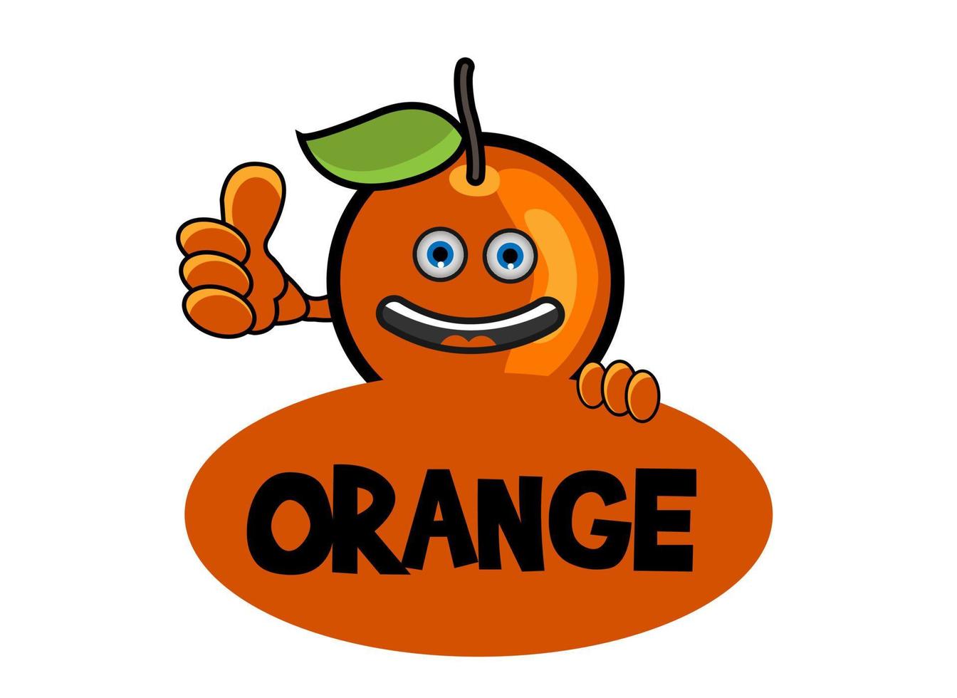 sonrisa bandera naranja vector