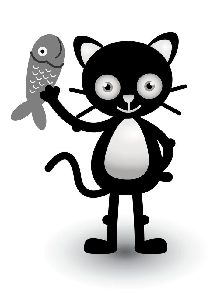 gato ilustración banner lindo vector