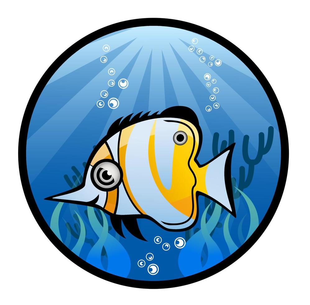 ilustración de peces tropicales vector