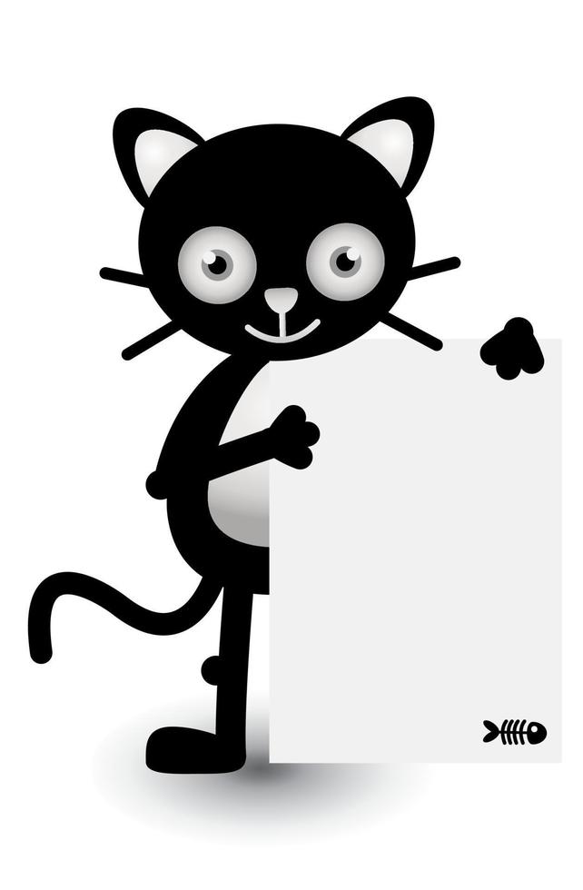 Cat illustration banner cute vector