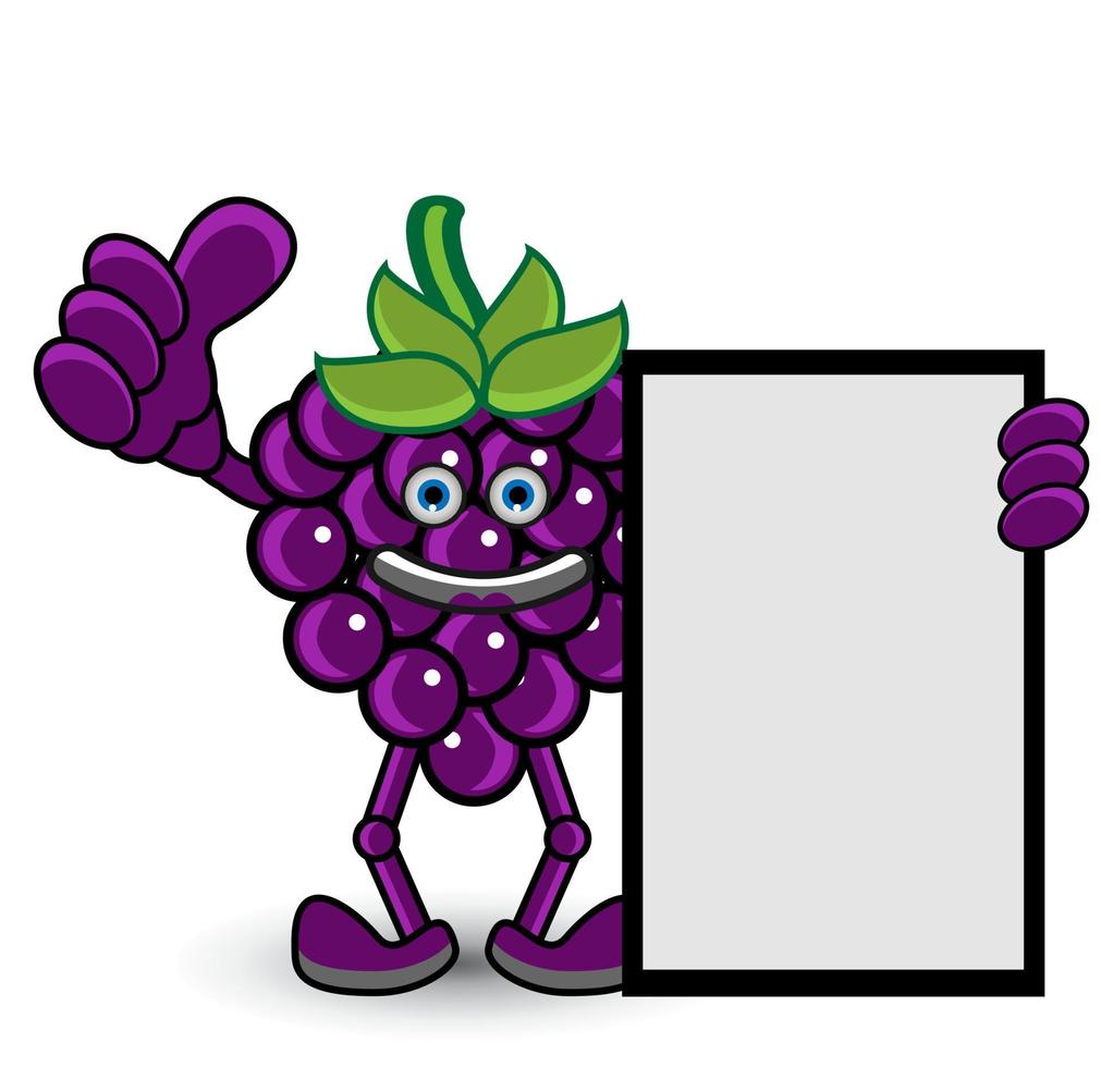 pancarta de fruta de uva vector