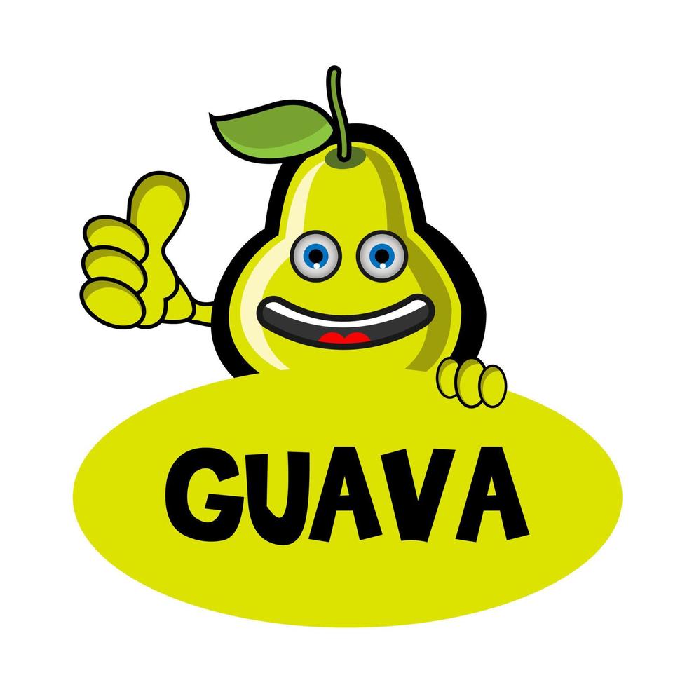 bandera de guayaba de sonrisa vector