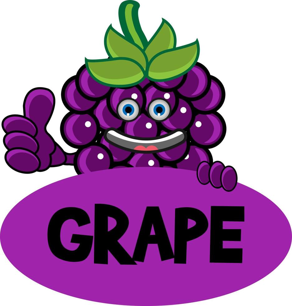 Smile grape Banner vector