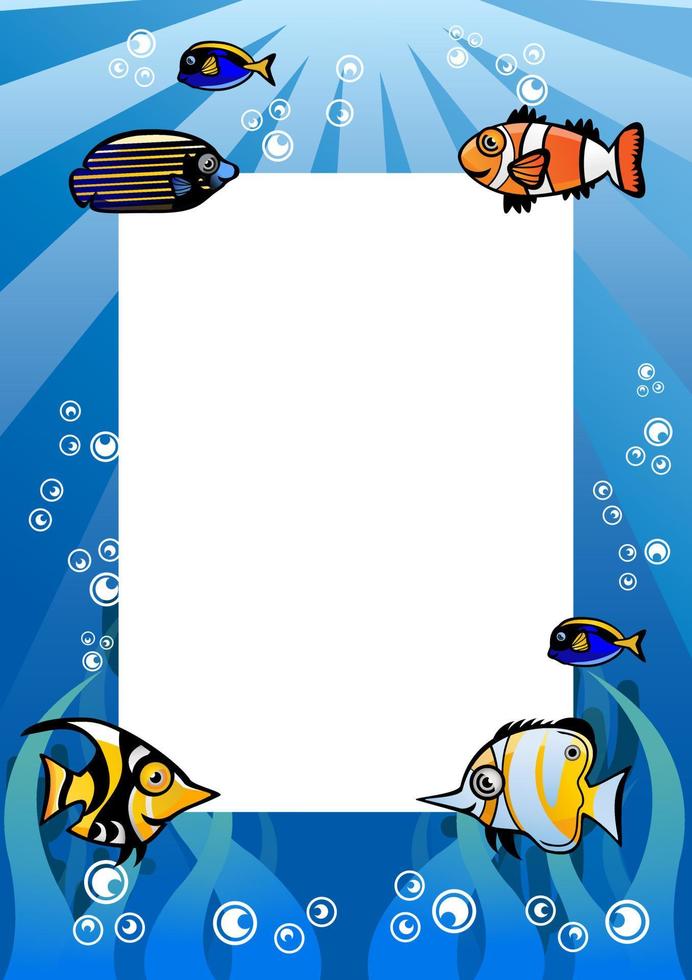 Sea World fish banner vector