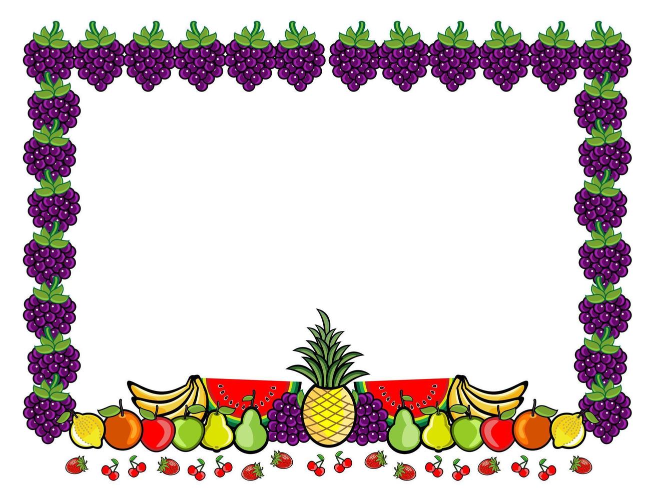 Fruit character Banner illustration vector