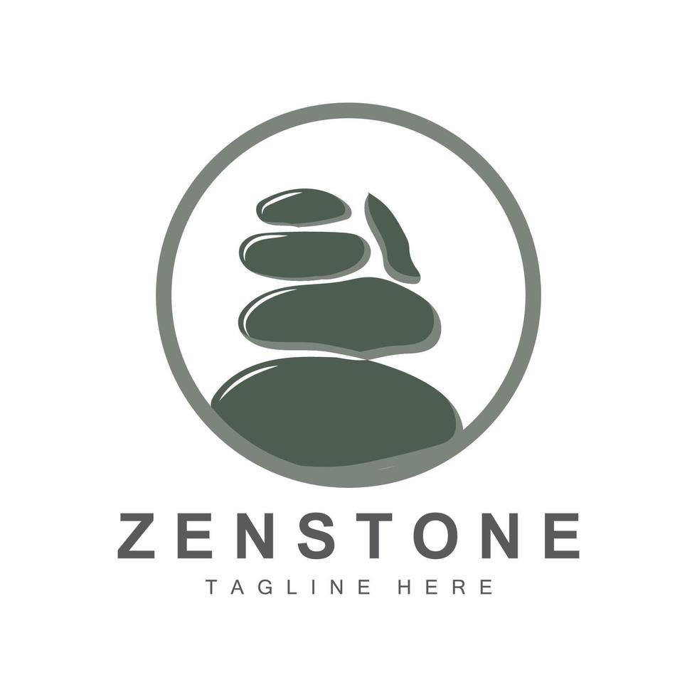 Balance Stone Logo Design, Vector Therapy Stone, Massage Stone, Hot Stone And Zenstone, Product Brand Illustration