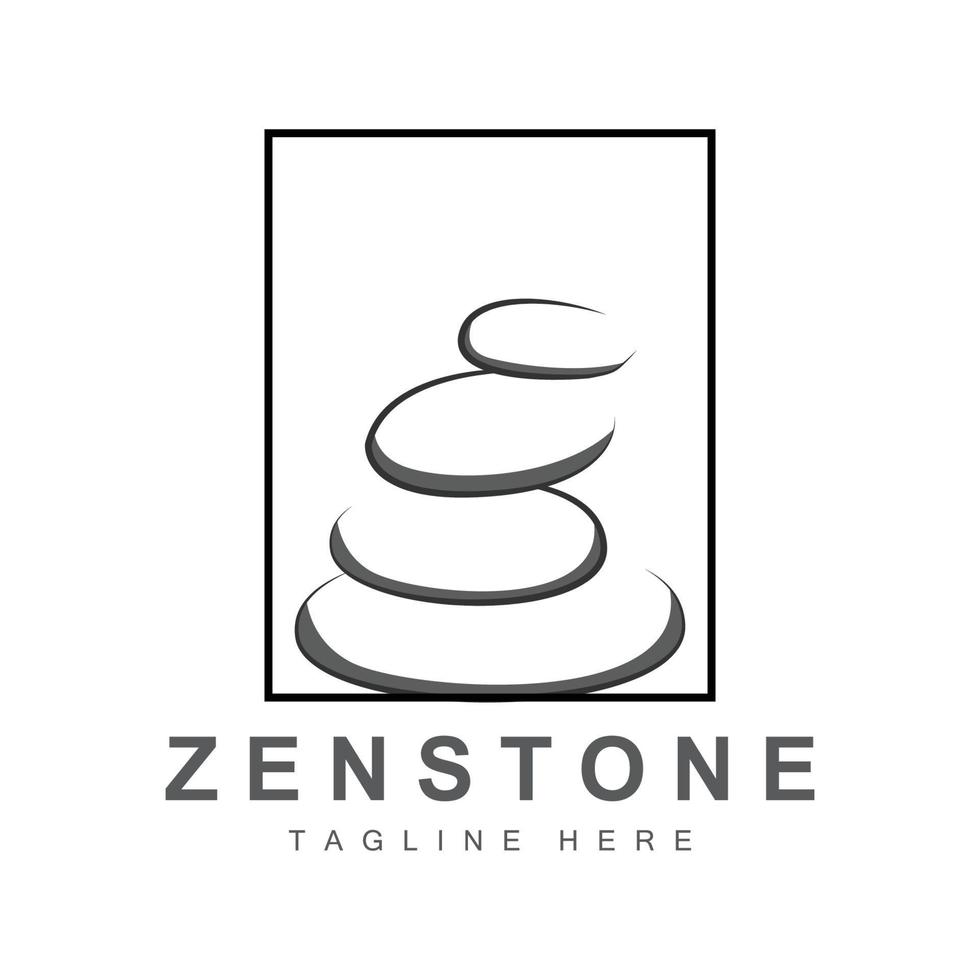 Balance Stone Logo Design, Vector Therapy Stone, Massage Stone, Hot Stone And Zenstone, Product Brand Illustration