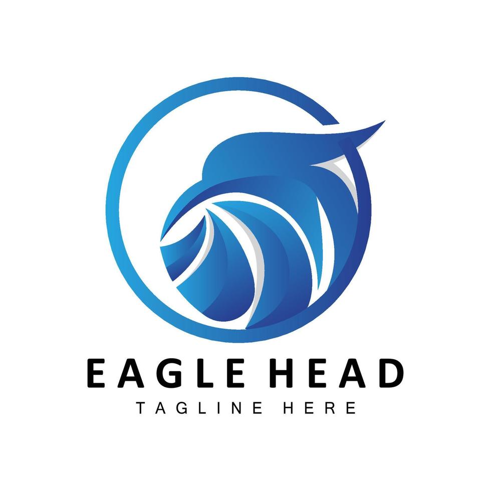 Eagle Head Logo Design, Flying Feather Animal Wings Vector, Product Brand Icon Illustration vector
