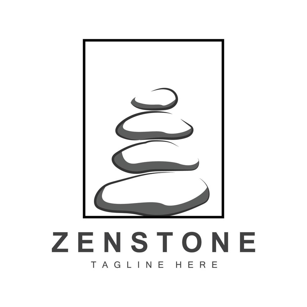 Balance Stone Logo Design, Vector Therapy Stone, Massage Stone, Hot Stone And Zenstone, Product Brand Illustration