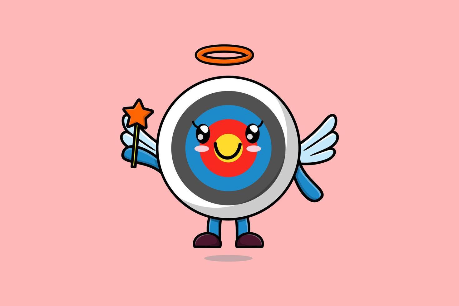 Cute Cartoon Archery target in the form of fairy vector