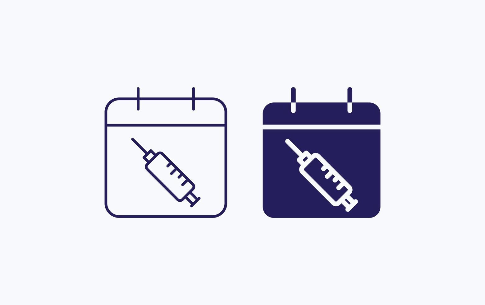 Vaccination day, syringe vector icon