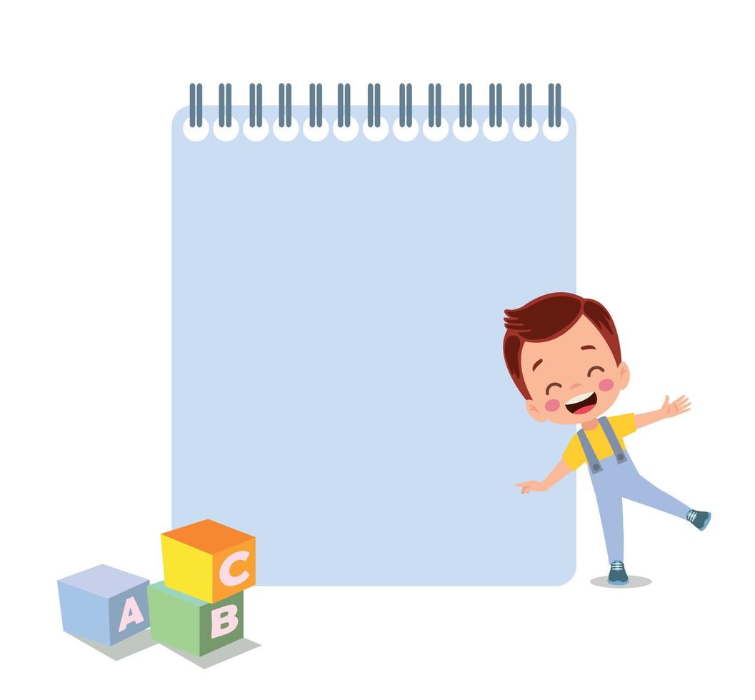 Kids holding banners. Vector boy and girl with empty banner, illustration cartoon school kid and board for text