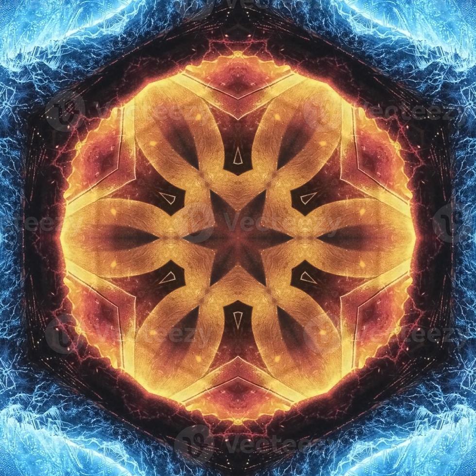 Abstract kaleidoscope background. Beautiful multicolor kaleidosc photo
