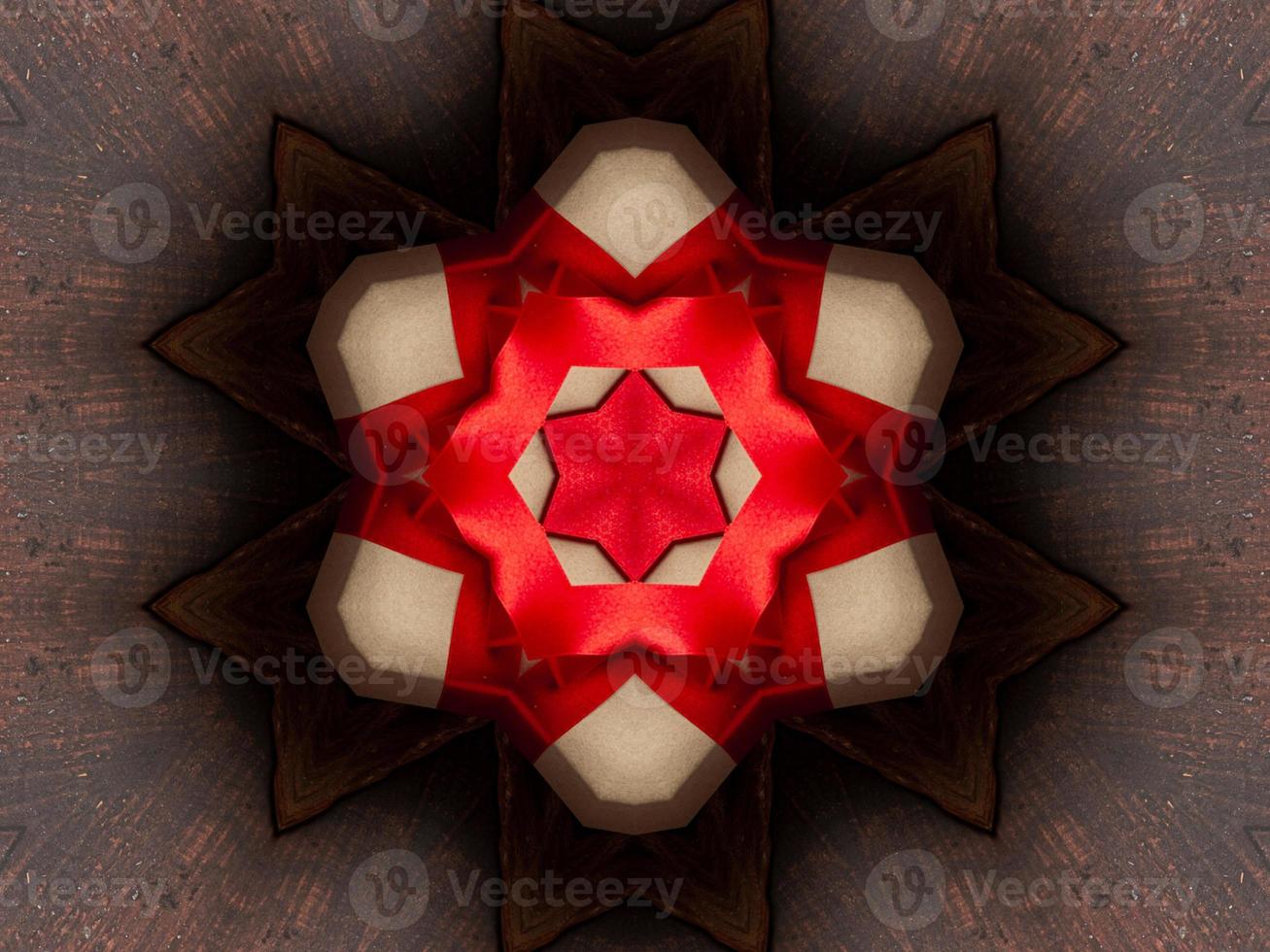 Abstract kaleidoscope background. Beautiful multicolor kaleidoscope texture. Unique kaleidoscope design. with a light brown base color and added a little pink photo