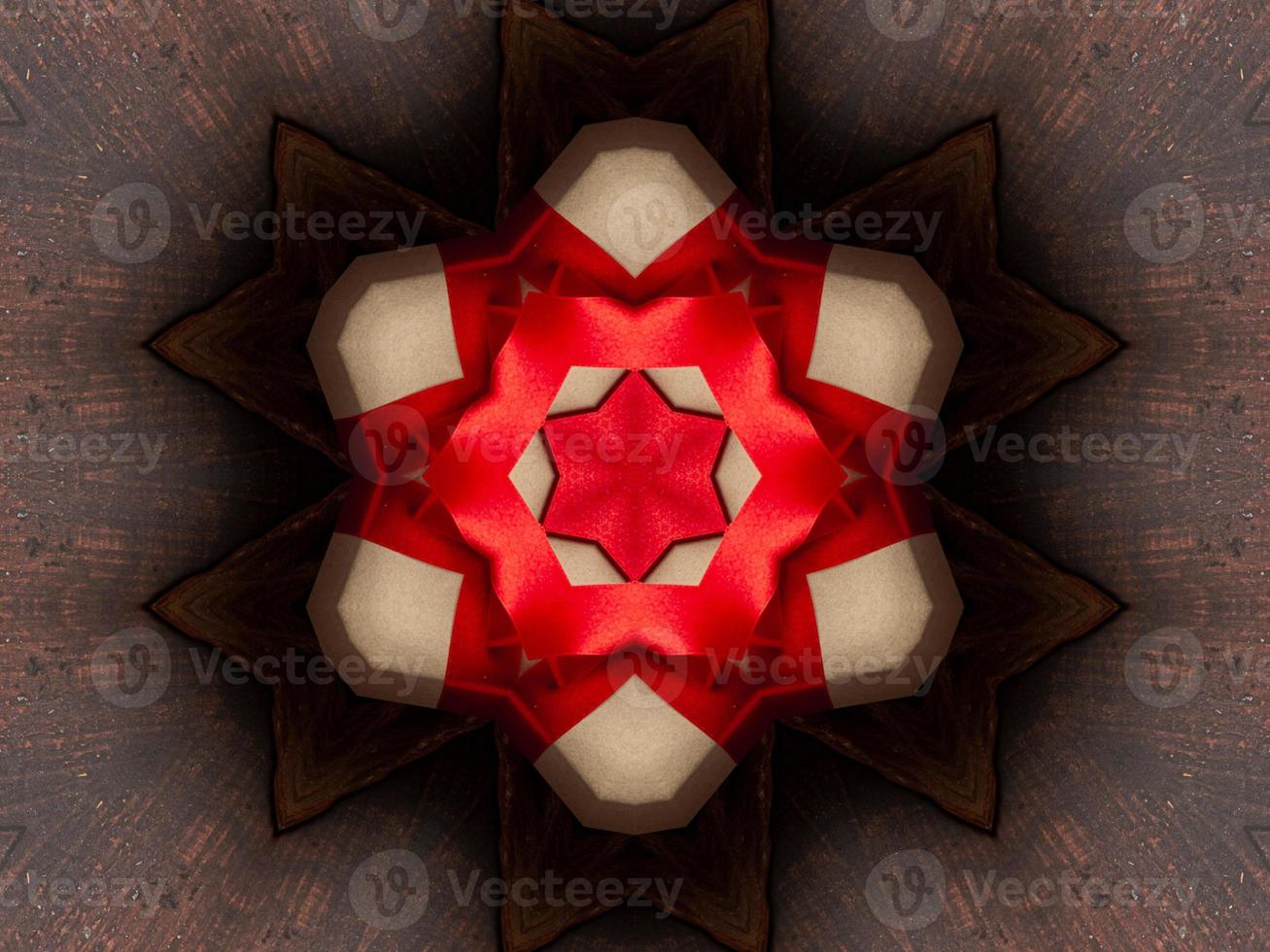 Abstract kaleidoscope background. Beautiful multicolor kaleidoscope texture. Unique kaleidoscope design. with a light brown base color and added a little pink photo