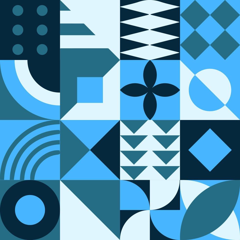 Geometric vector pattern design in Bauhaus styles, background design, for web design, business card, invitation card, poster, landing page, book cover design.