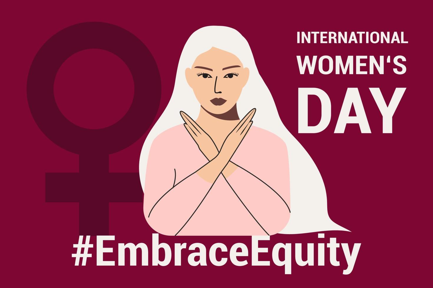 International Women is Day. EmbraceEquity. Women in leadership, woman empowerment, gender equality concepts. Crowd of women of diverse age, races and occupation. Vector horizontal banner.