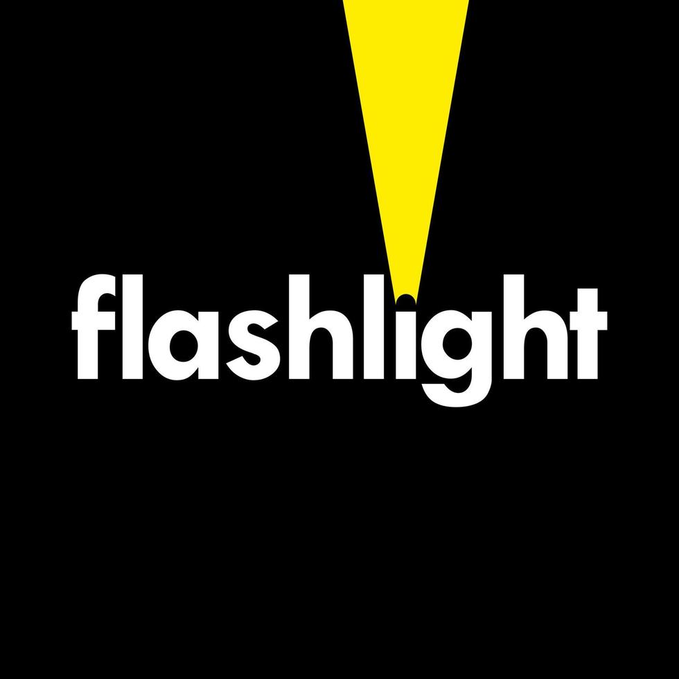 The flashlight logo vector design