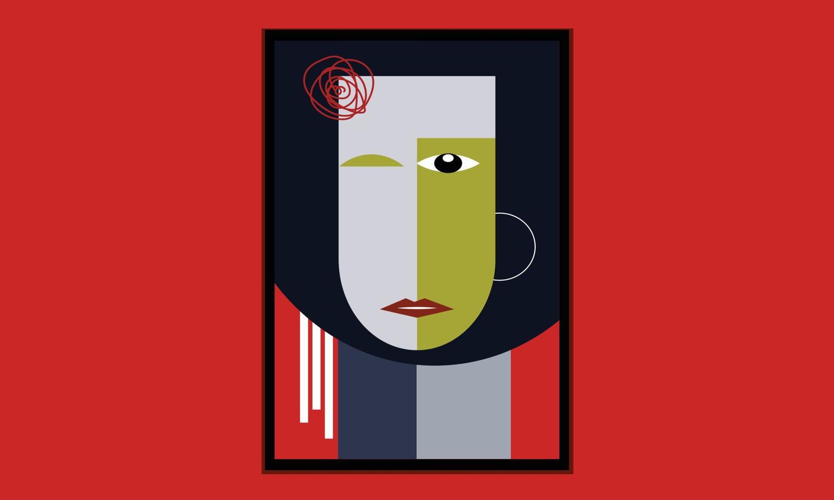Face abstract background decoration vector