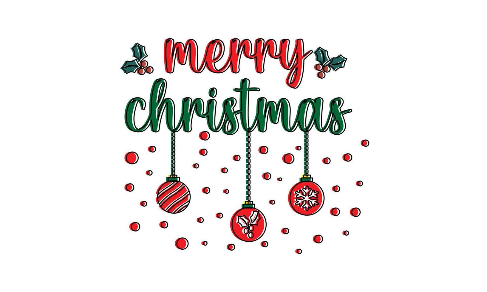 merry christmas text vector