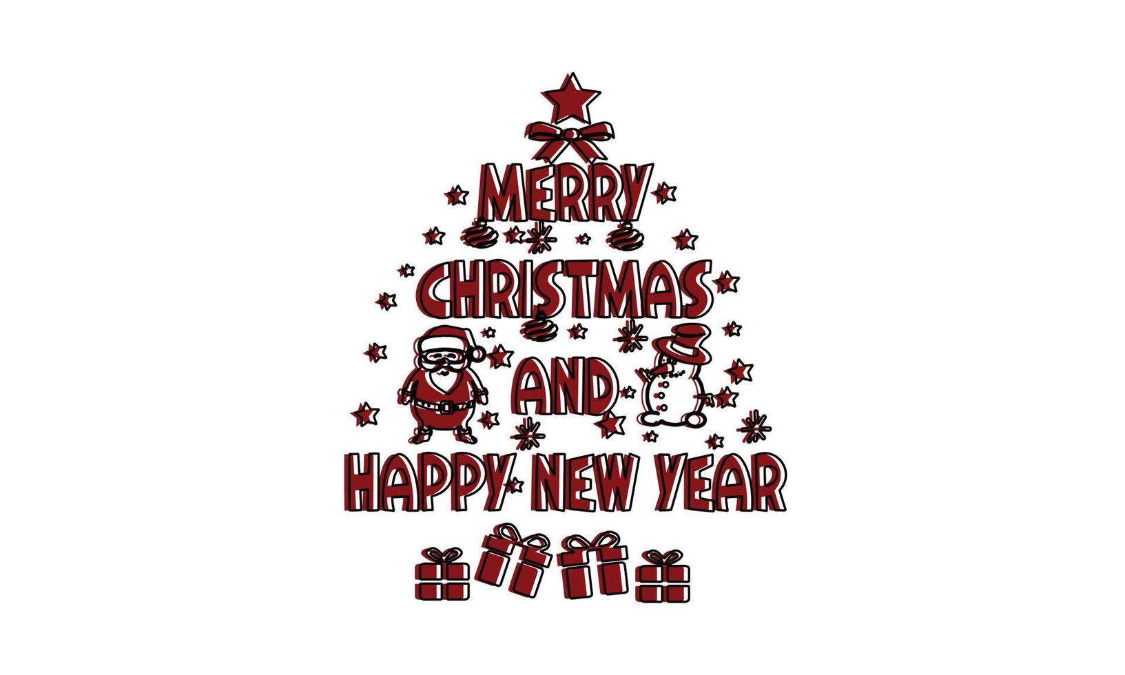 mery christmas to greeting card design vector