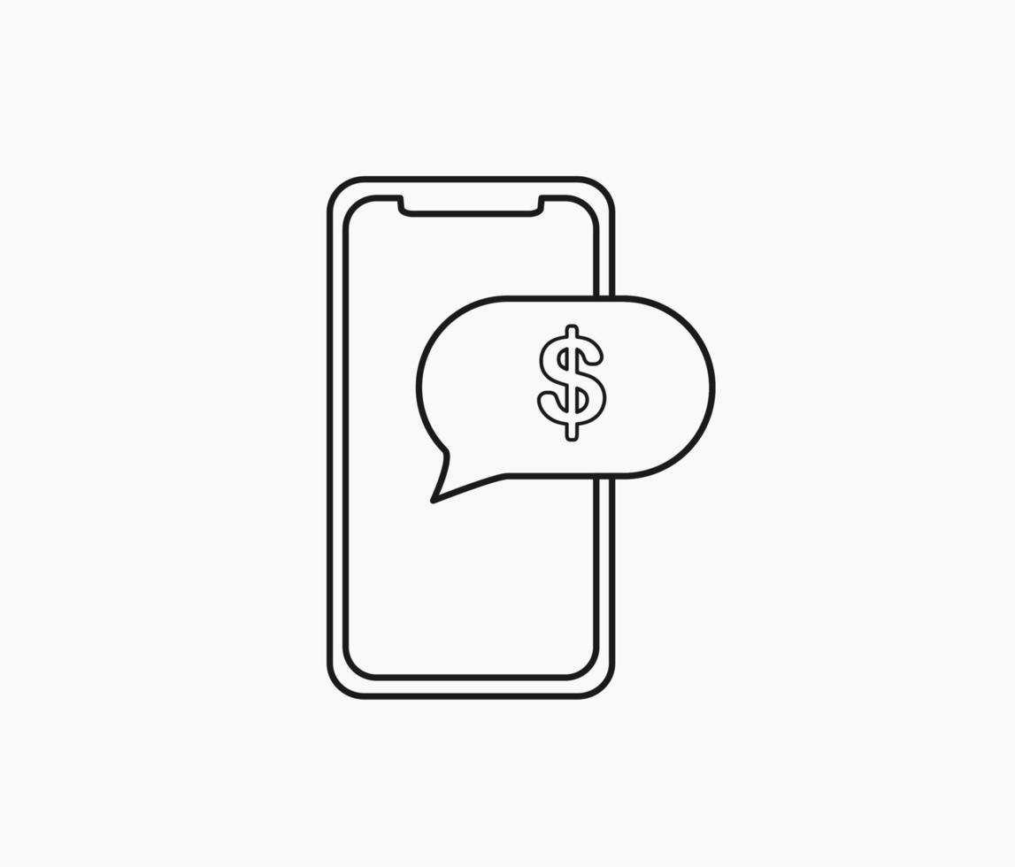 Money transfers. Online shopping, digital payments icon vector