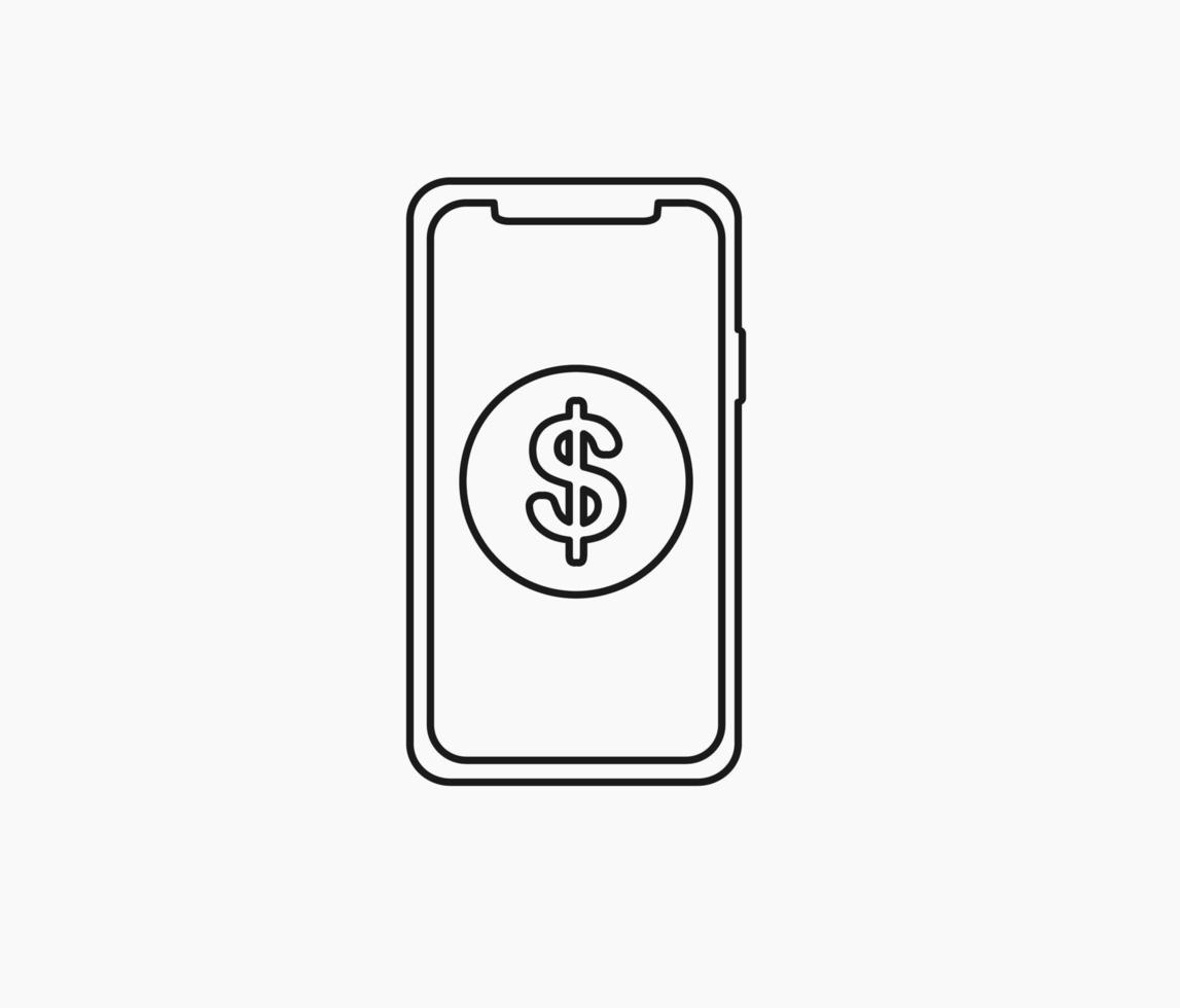 Money transfers. Online shopping, digital payments icon vector