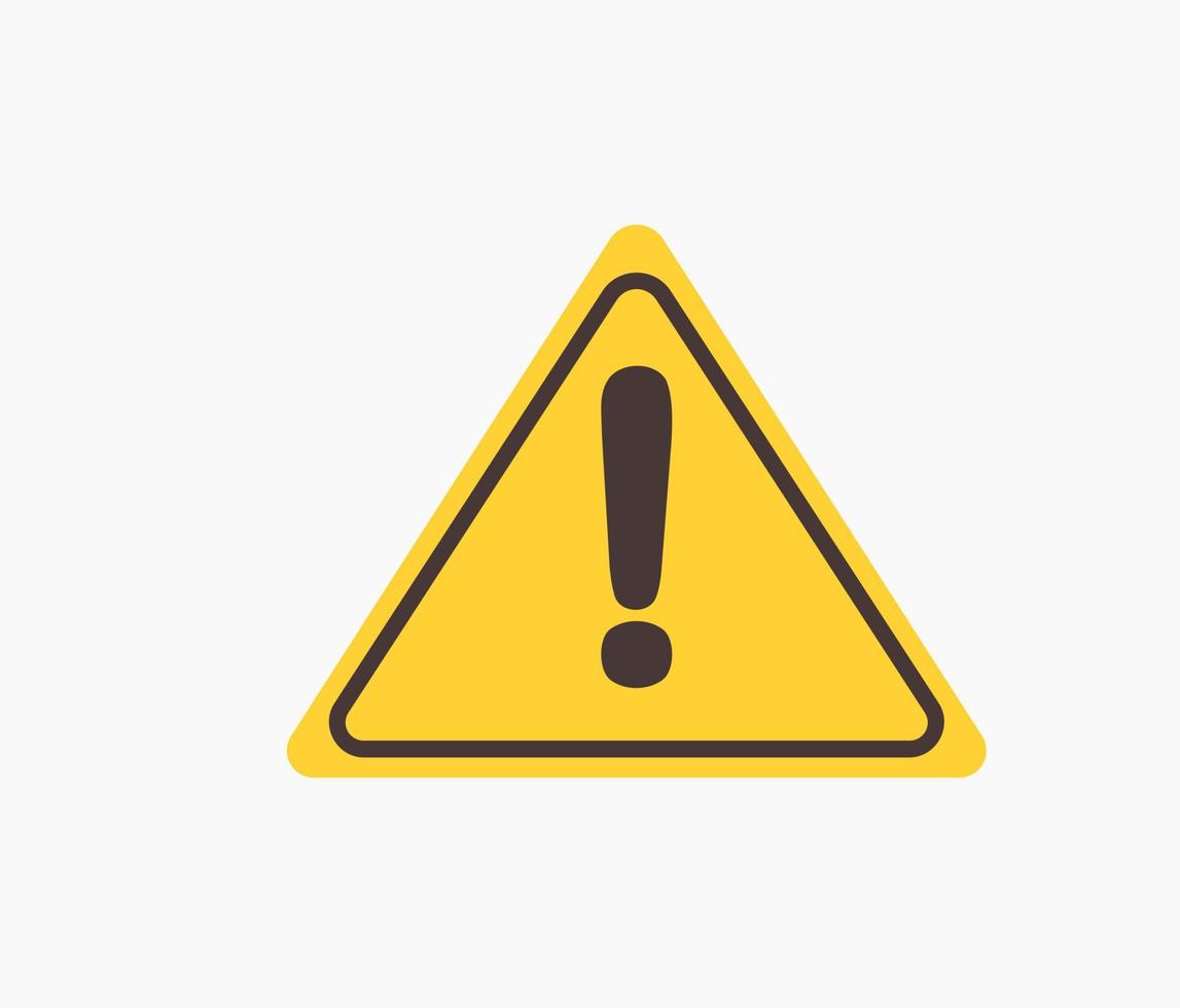 exclamation mark, Warning  alert road sign icon vector