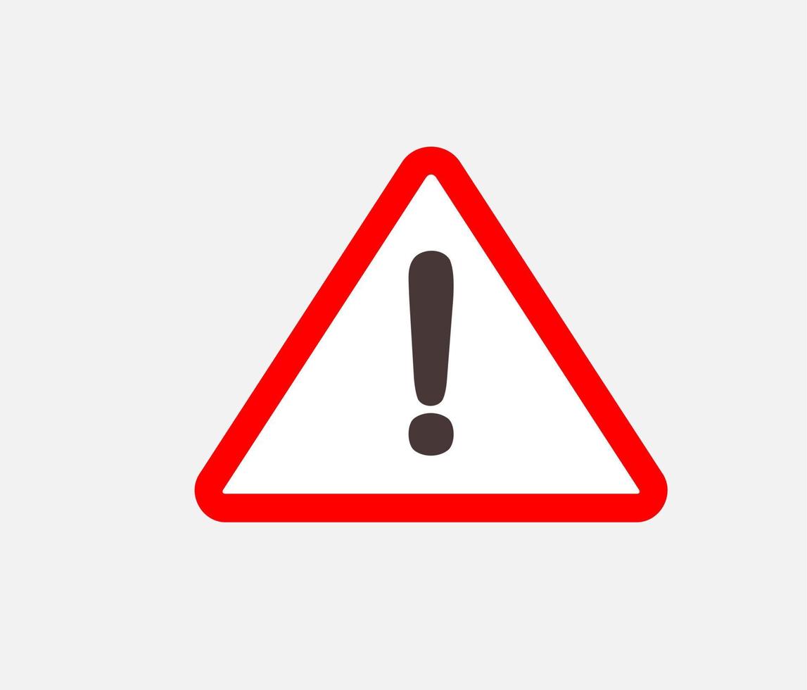 exclamation mark, Warning  alert road sign icon vector