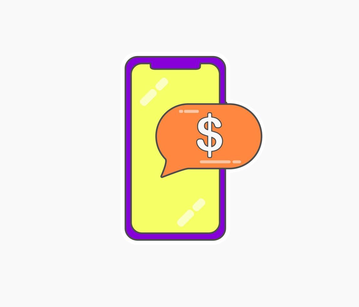 Money transfers. Online shopping, digital payments icon vector