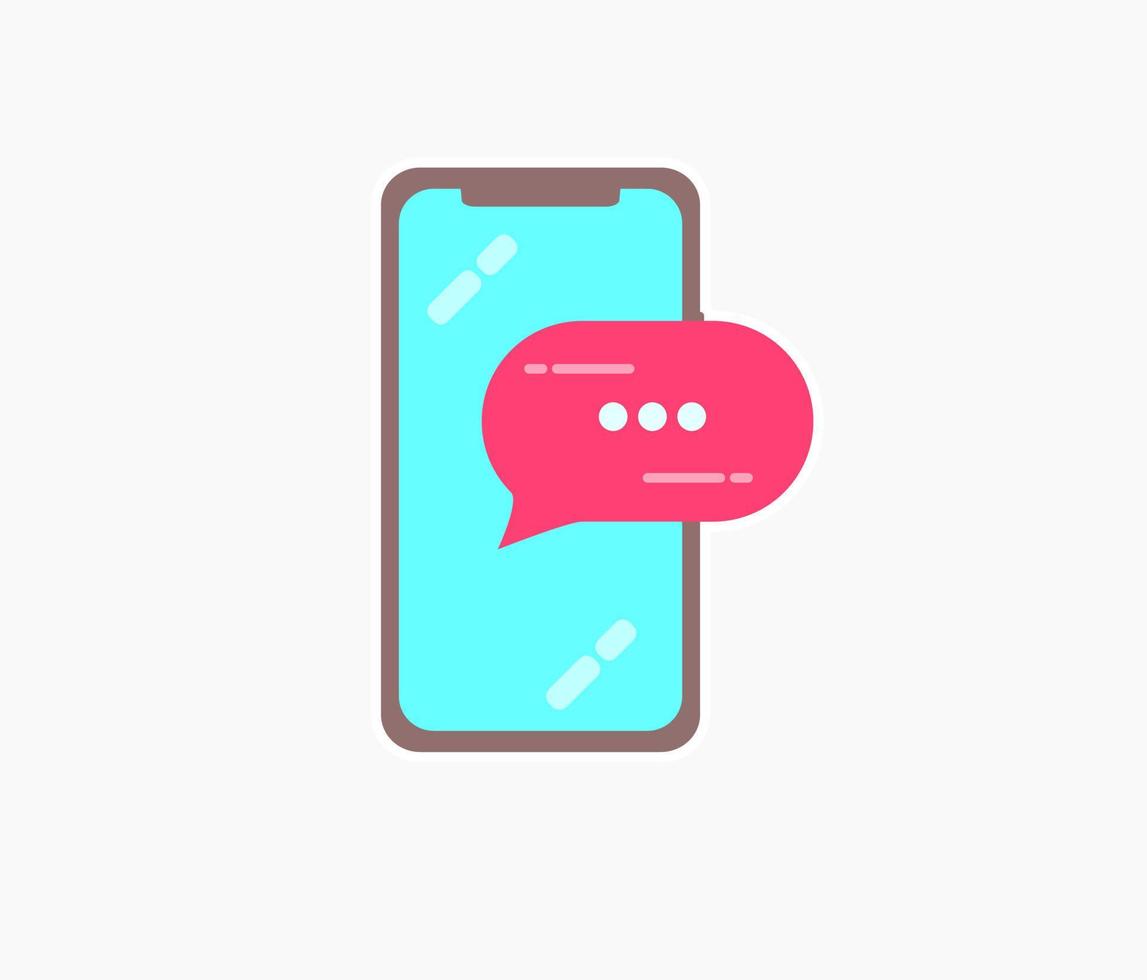 Smartphone phone message icon symbol vector illustration