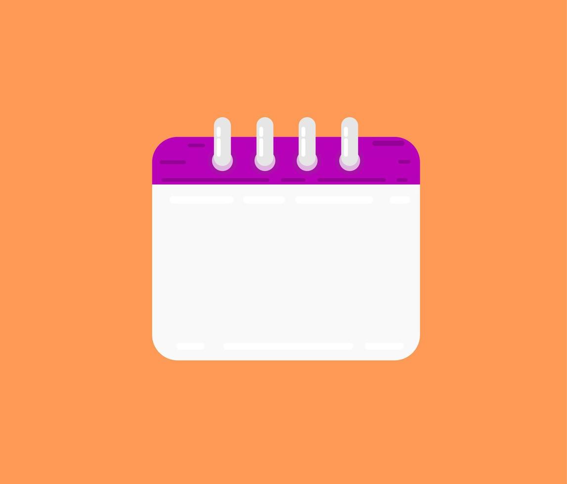 Blank calendar icon vector