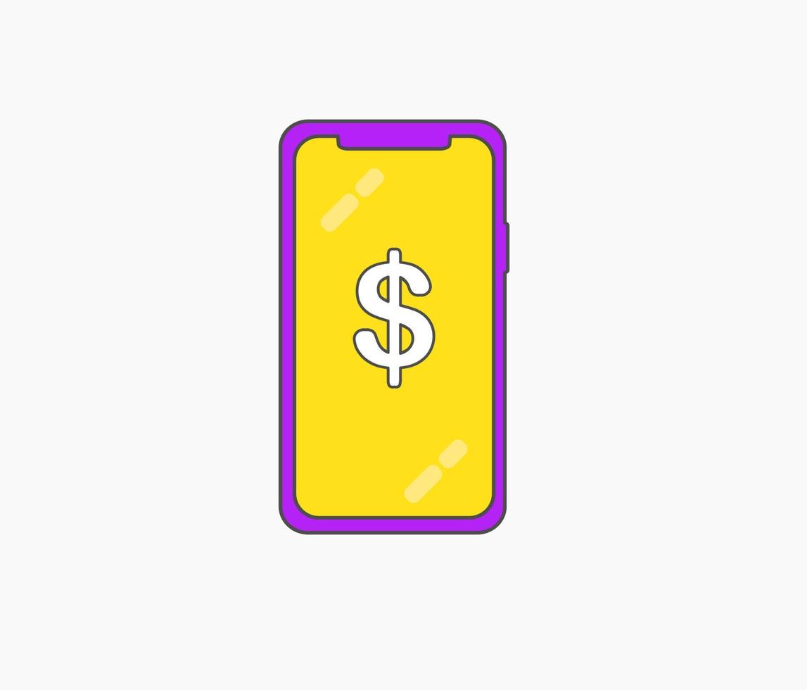 Money transfers. Online shopping, digital payments icon vector