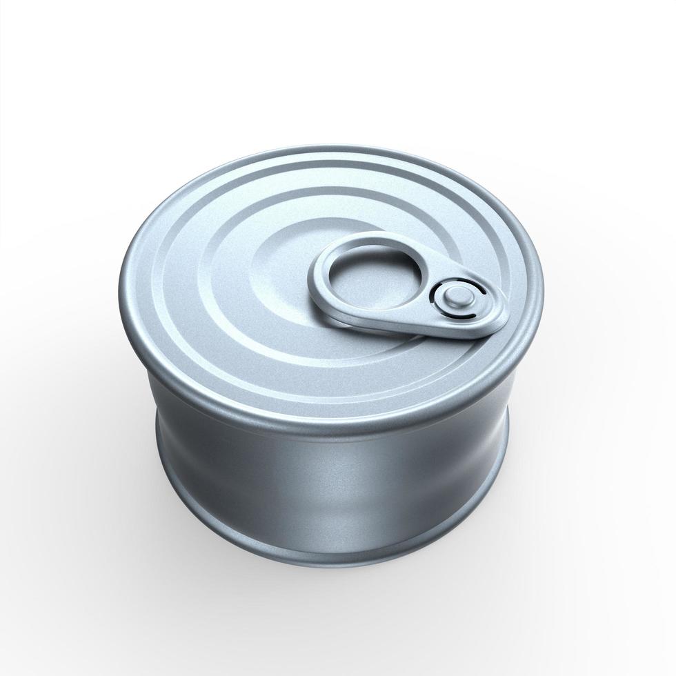 tin can isolated on white background photo