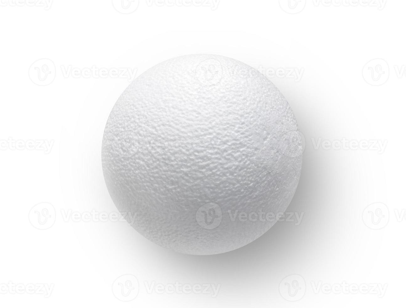 Styrofoam ball on white background photo