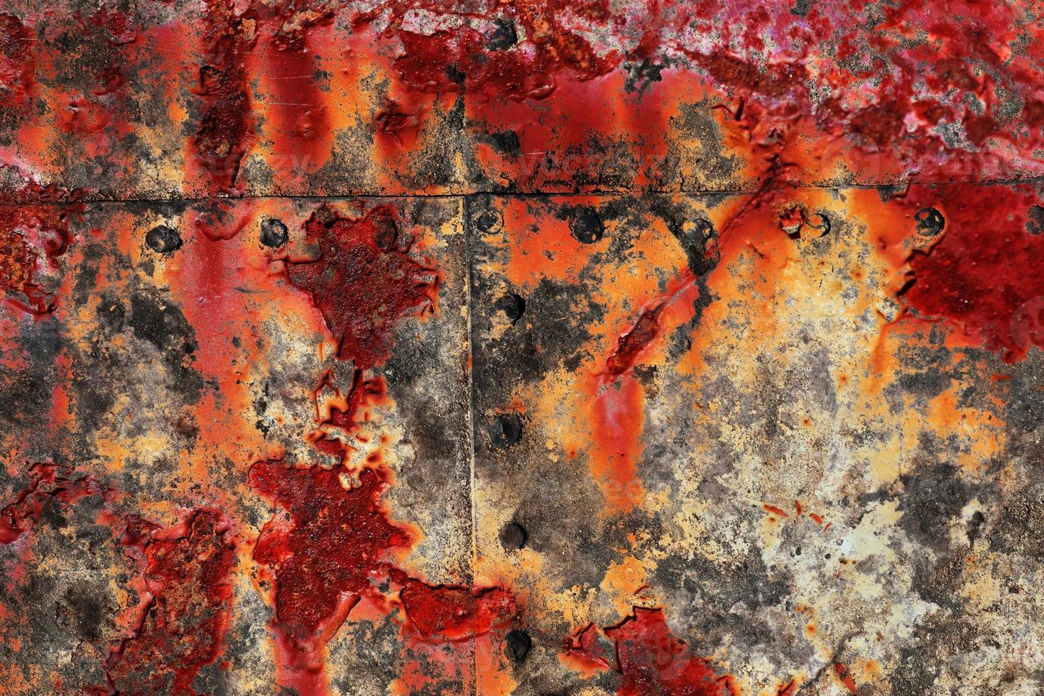 Detailed close up surface of rusty metal and steel with lots of corrosion in high resolution photo