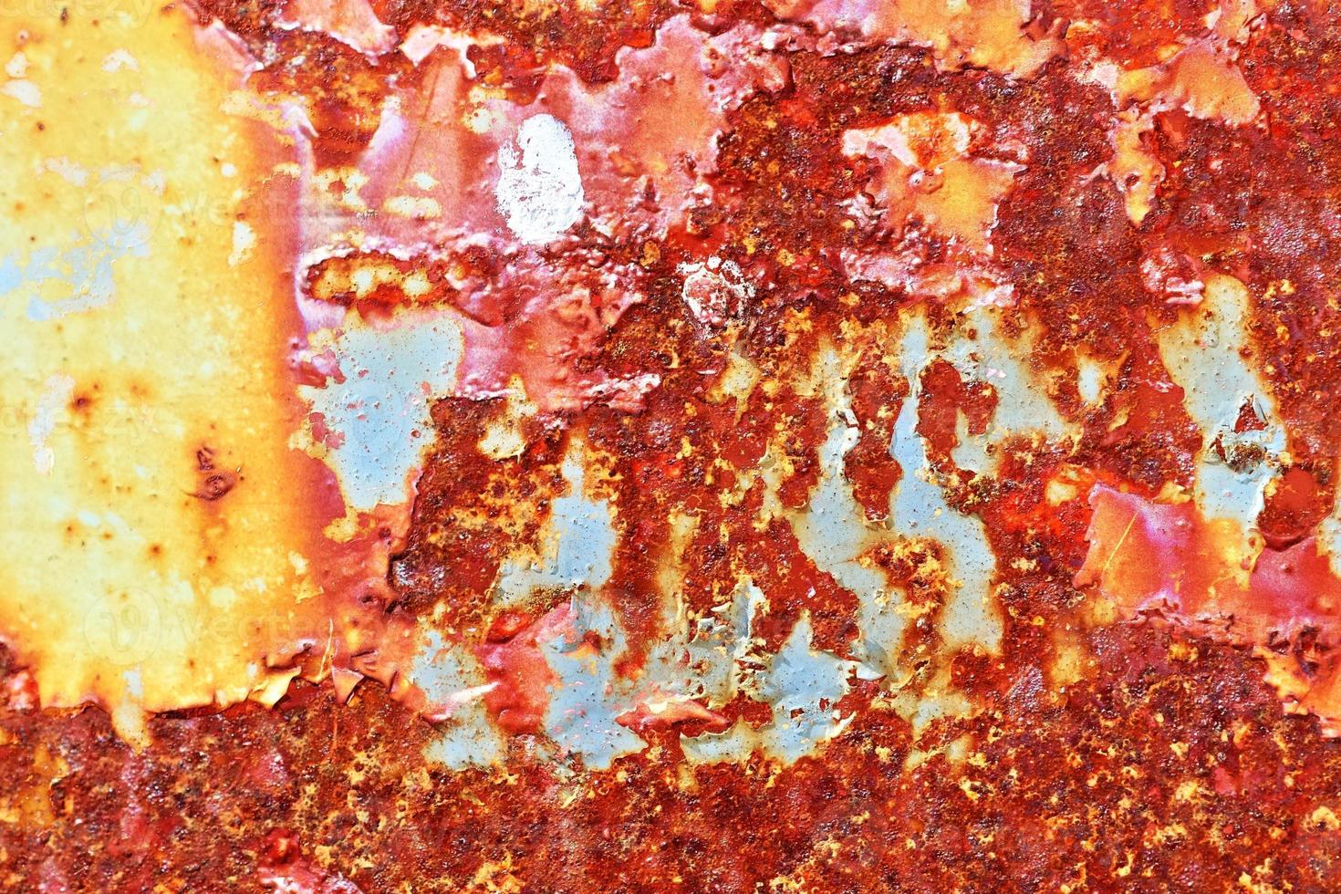 Detailed close up surface of rusty metal and steel with lots of corrosion in high resolution photo