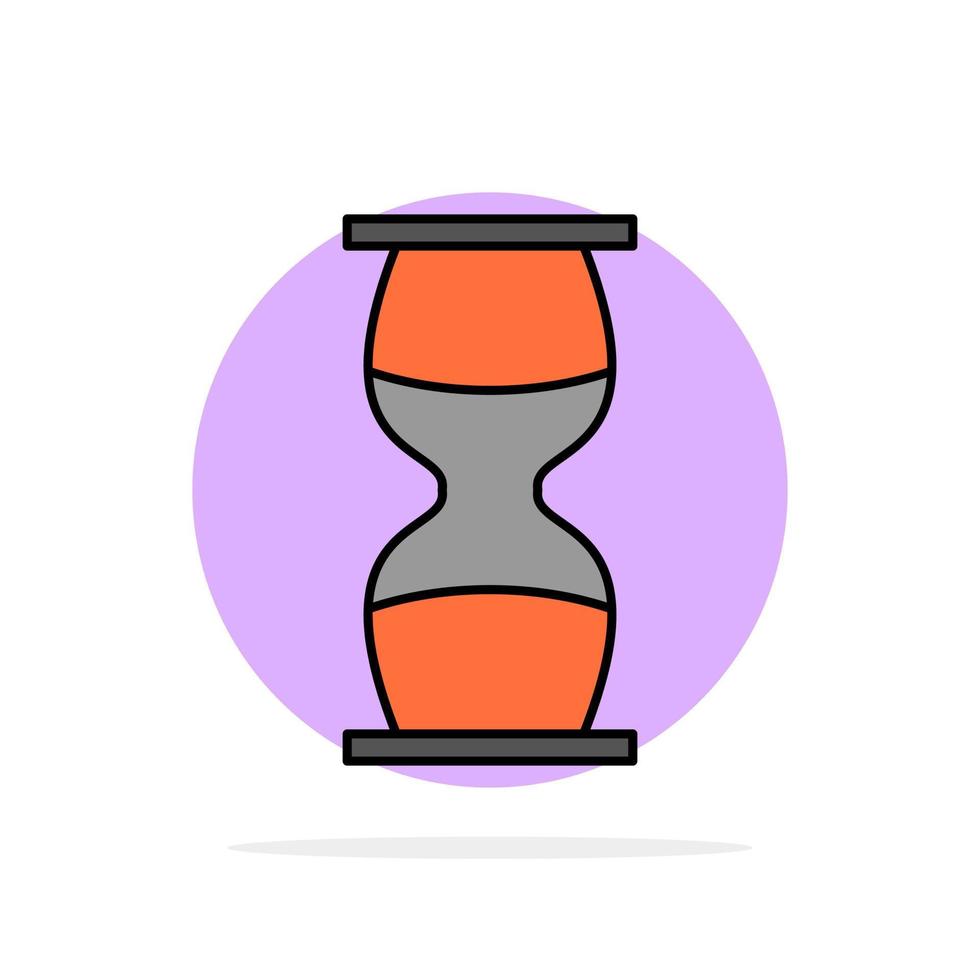 Hourglass Business Clock Sand clock Time Timer Abstract Circle Background Flat color Icon vector