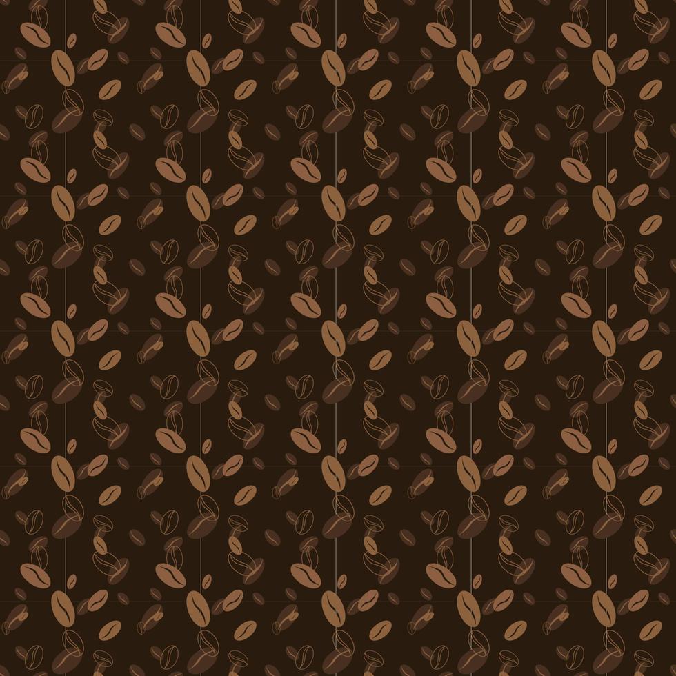vector seamless background with coffee beans