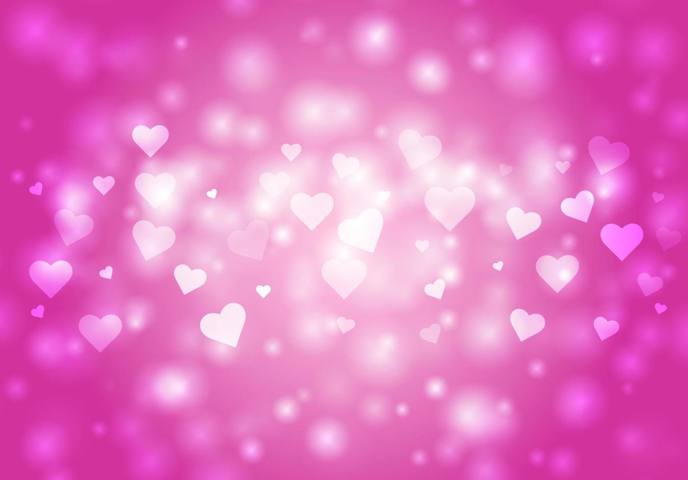 fondo rosa con corazones. día de san valentín relación amorosa evento festivo concepto festivo. ilustración vectorial vector