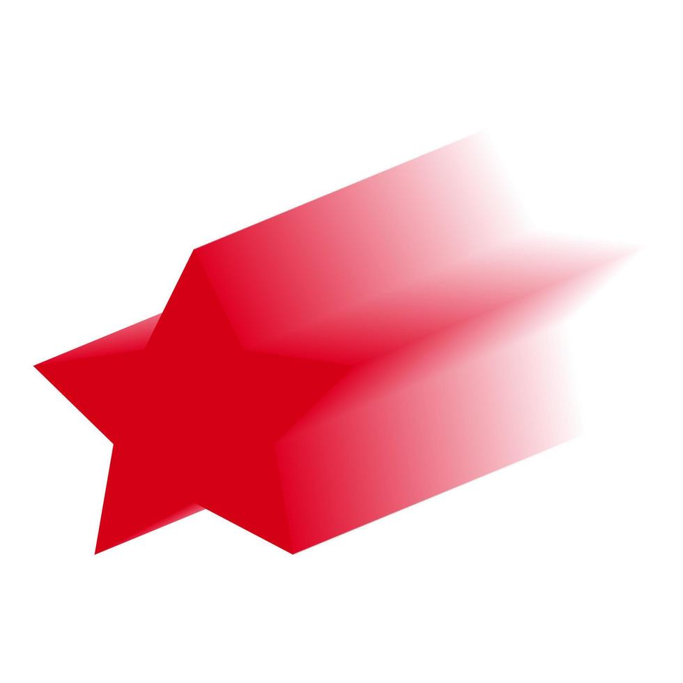 Red star  blurred on white background . American President Day background for card, banner, poster or flyer vector
