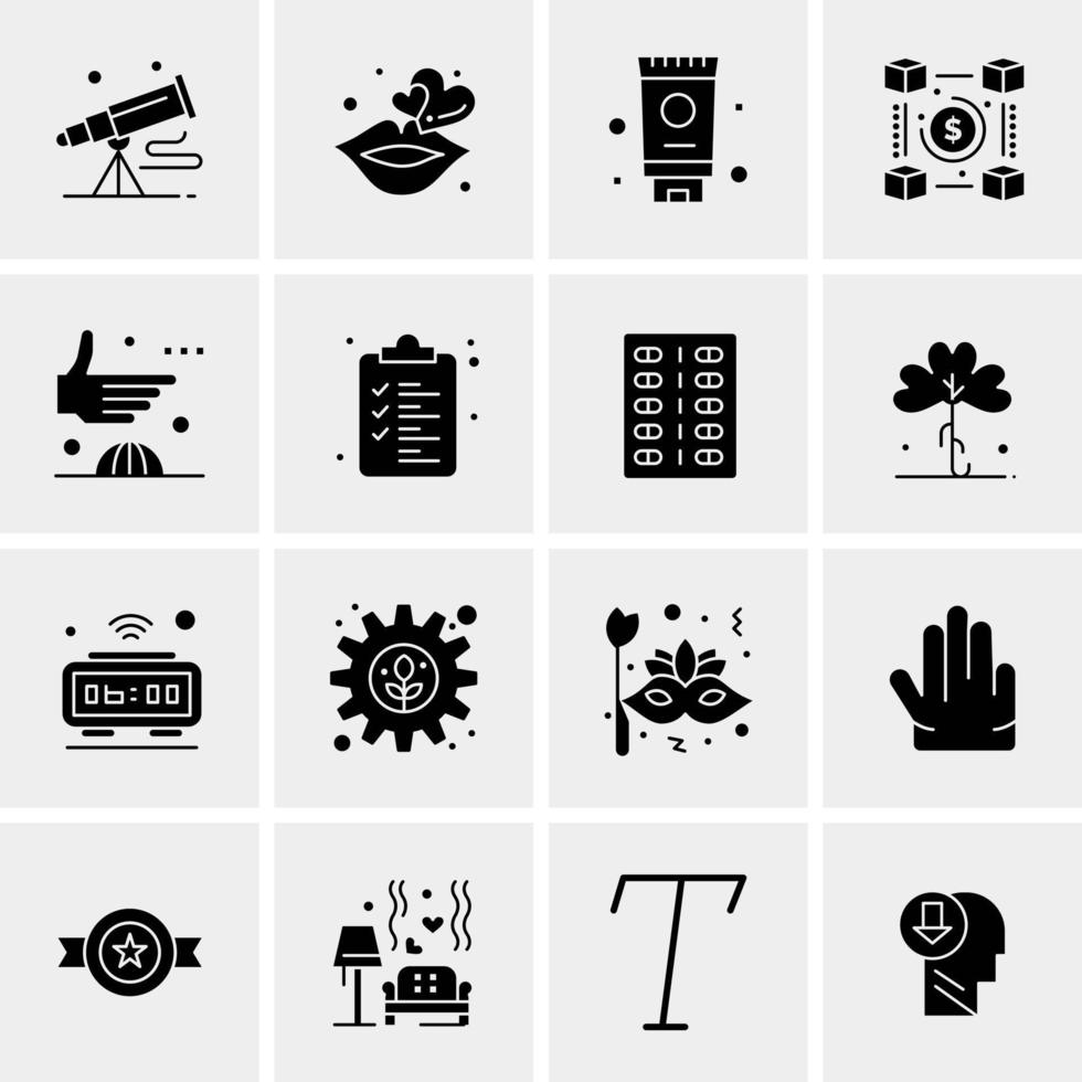 16 Universal Business Icons Vector Creative Icon Illustration to use in web and Mobile Related project