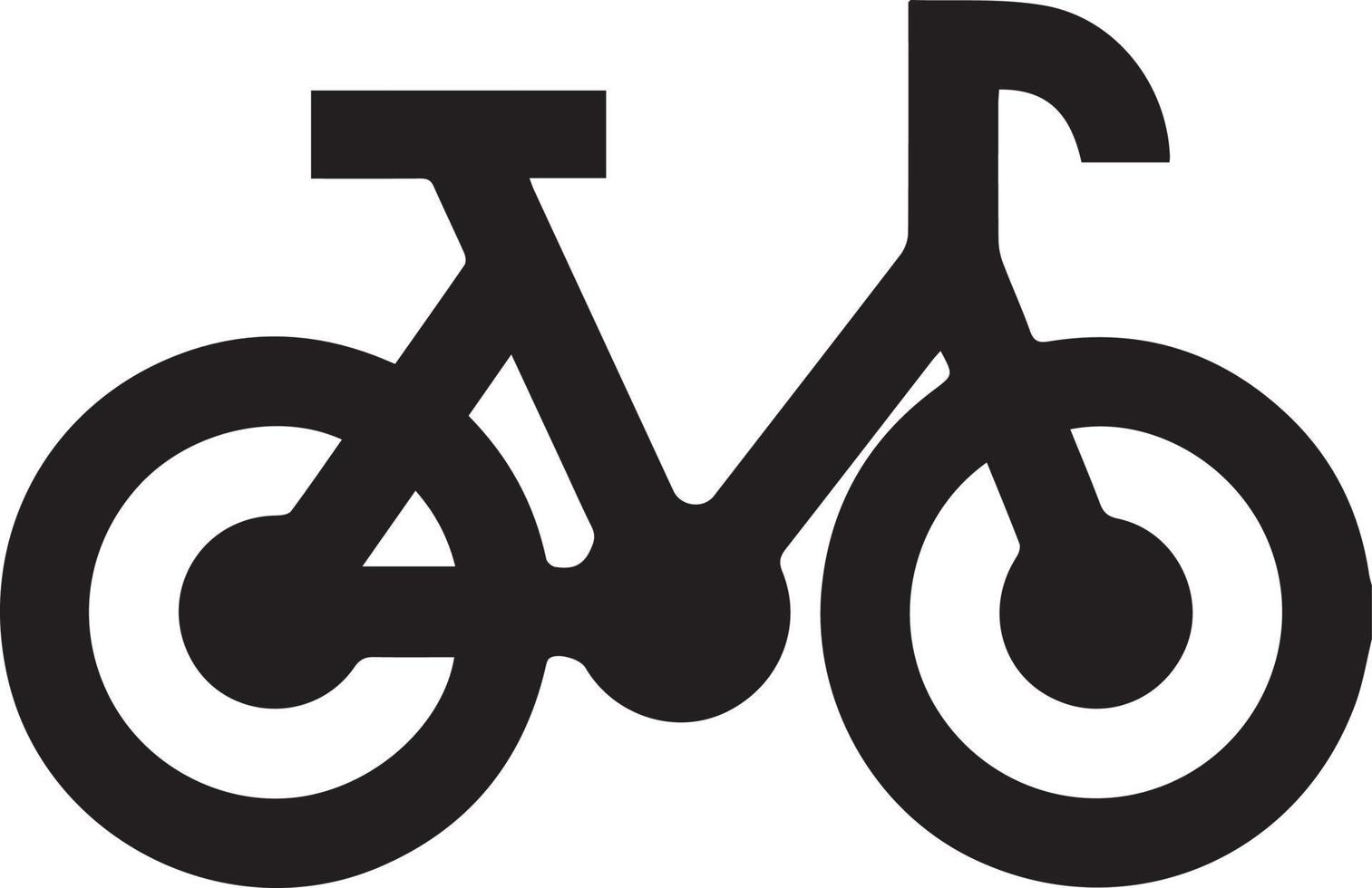 icono de bicicleta. símbolo de la carrera de bicicletas. icono plano de la carrera ciclista. señal de ciclista. silueta de ciclista de carretera. logotipo deportivo vector