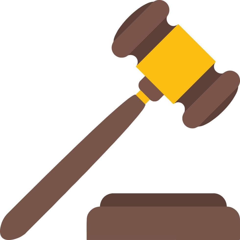 Judge Wood Hammer vector illustration, auction, flat design, judgment, auction icon can be used for web and mobile